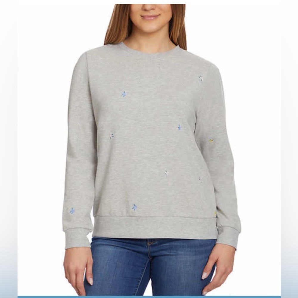 Gloria Vanderbilt Ladies' Embroidered Crewneck